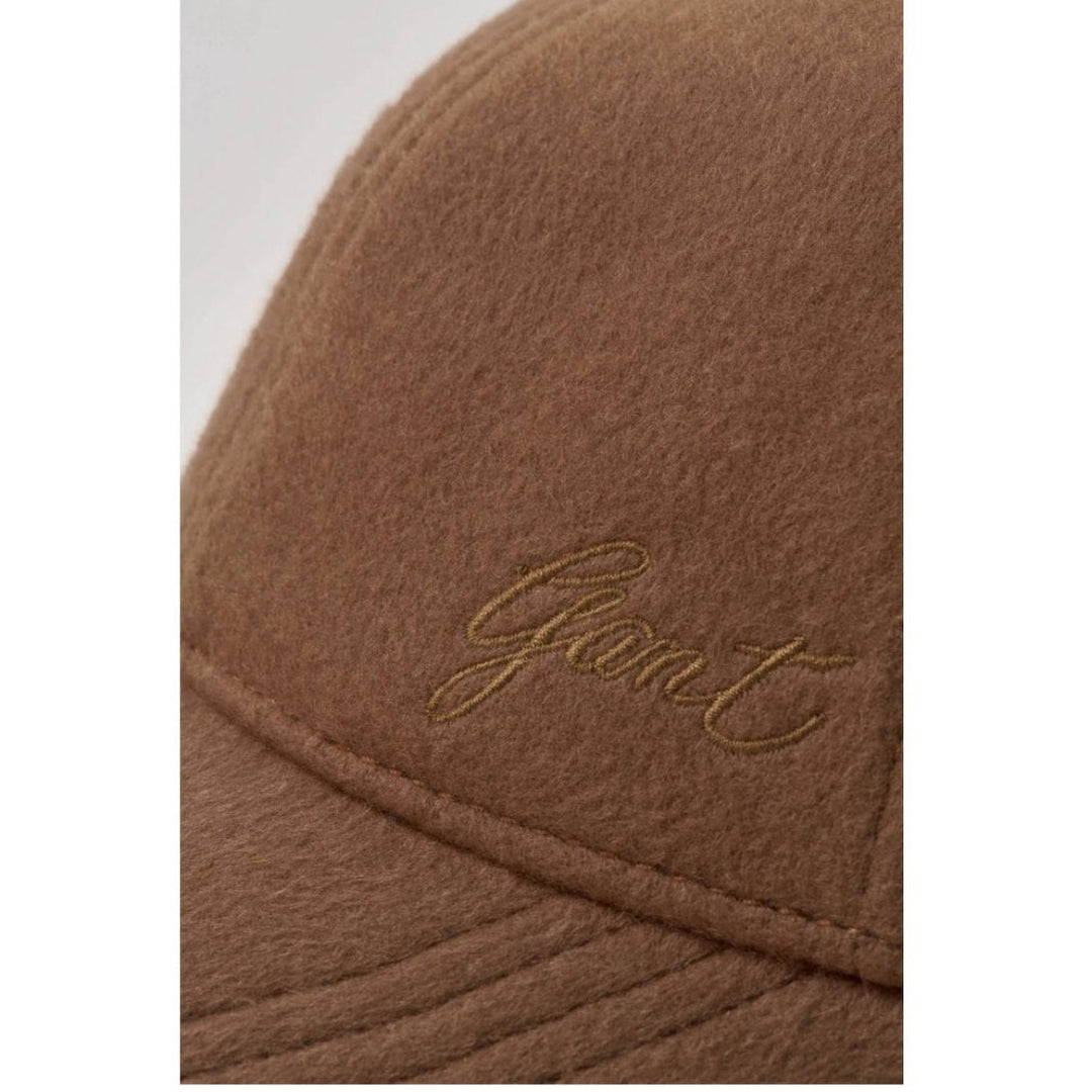 Lustrous Melton Cap, Caramel Beige