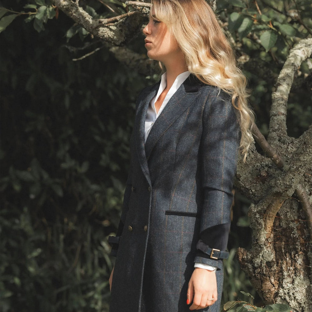 Kensington Navy Wool Trench Coat