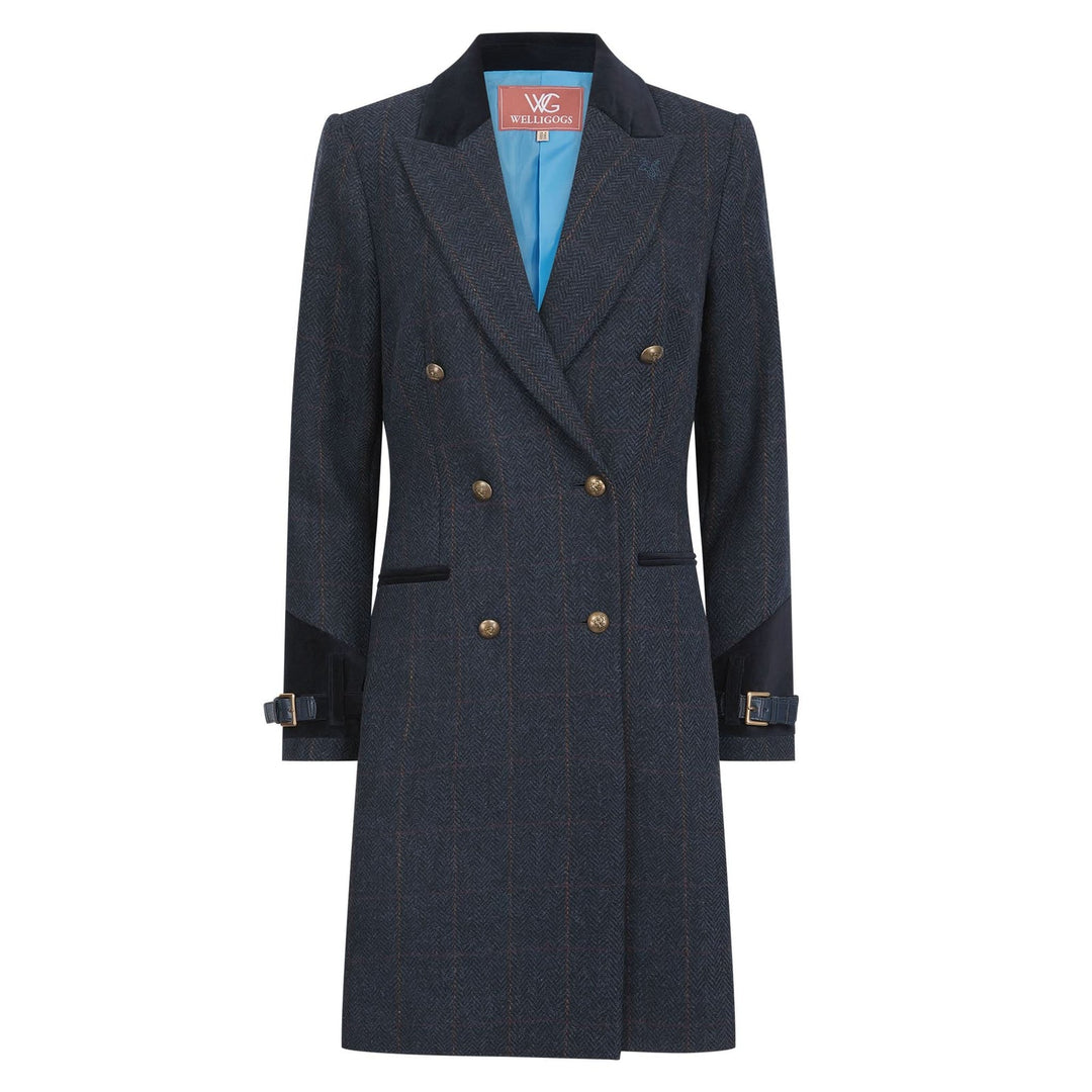 Kensington Navy Wool Trench Coat