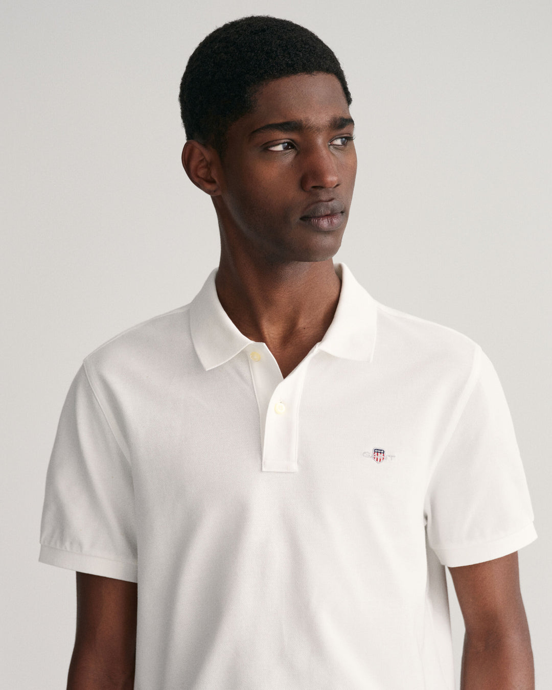 Regular Fit Shield Pique Polo Shirt White