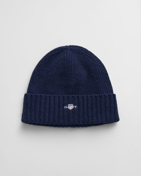 Shield Wool Beanie, Marine