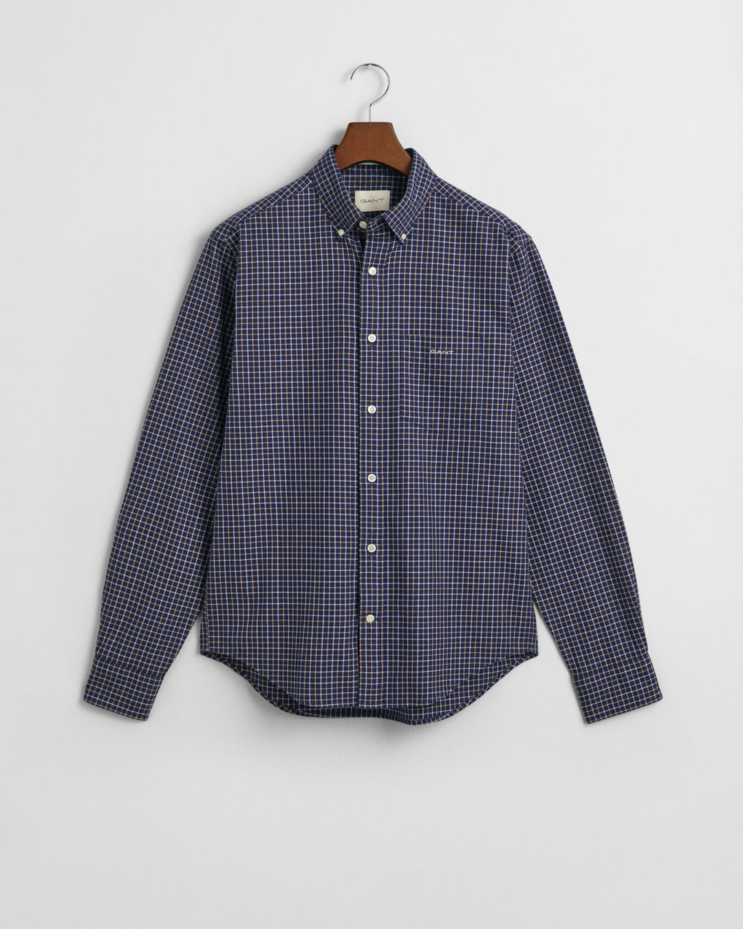 Regular Fit Tattersall Jaspé Shirt, Persian Blue