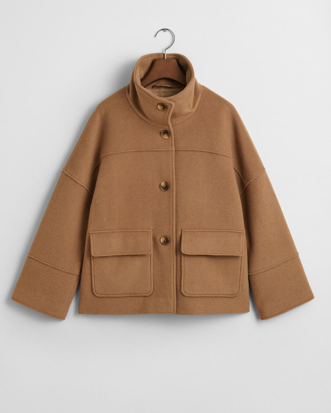 Cropped Wool Jacket, Warm Khaki