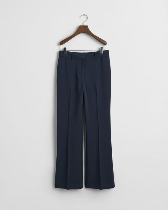 Slim Fit Flared Slacks, Evening Blue