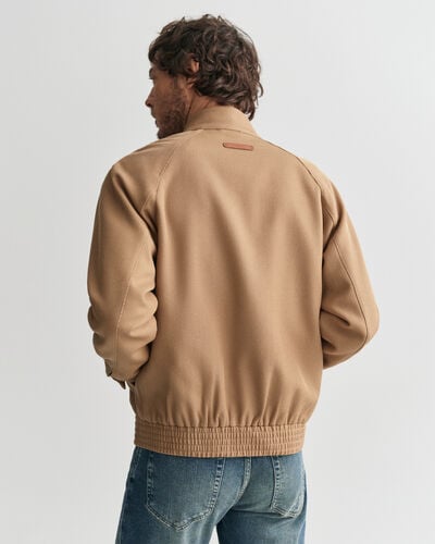 Wool Blend Harrington Jacket, Warm Khaki