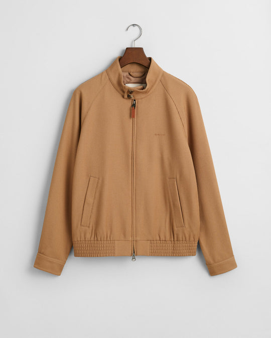 Wool Blend Harrington Jacket, Warm Khaki