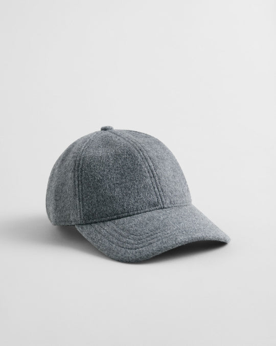 Lustrous Melton Cap, Dark Grey Melange