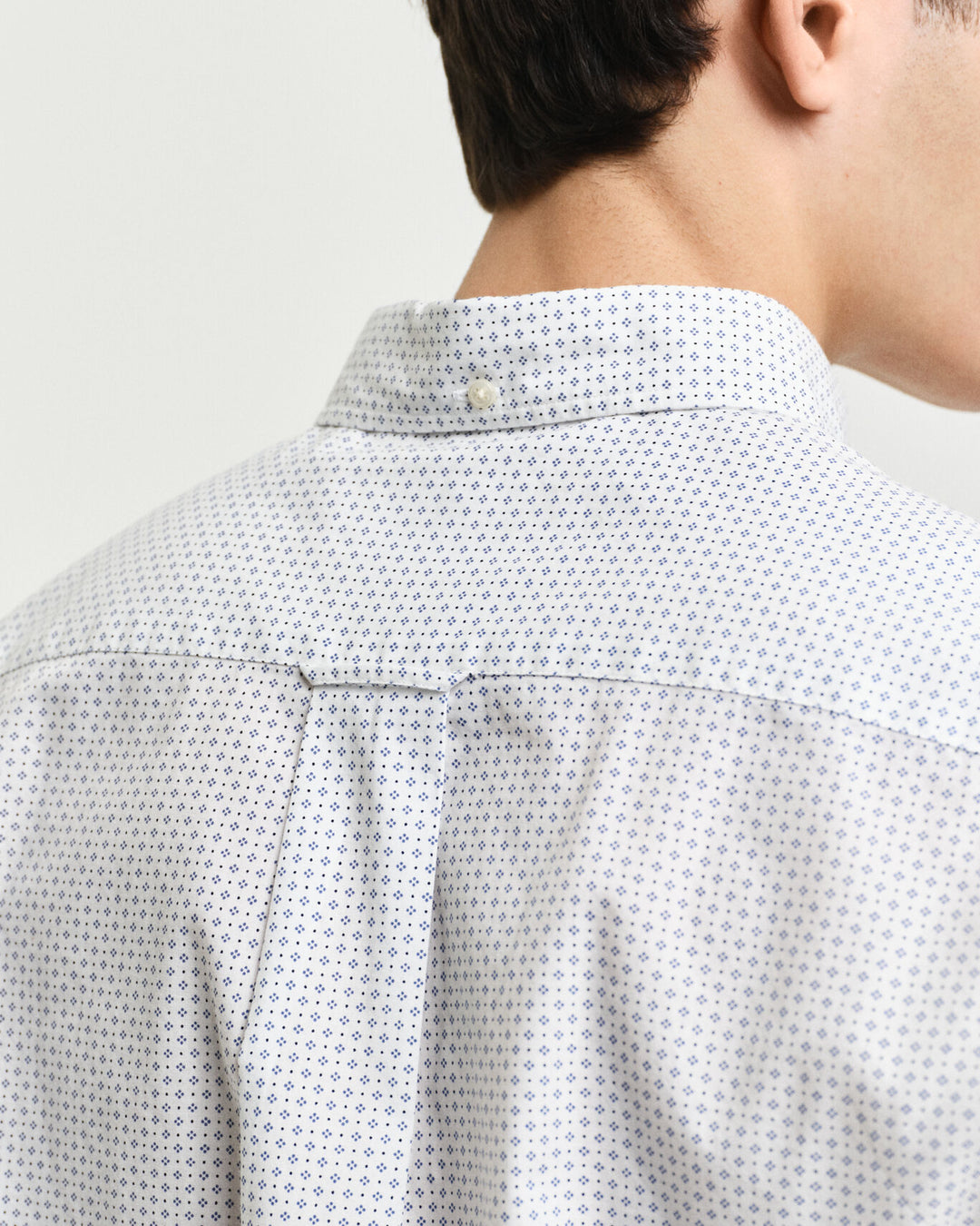 Regular Fit Micro Print Shirt, Eggshell