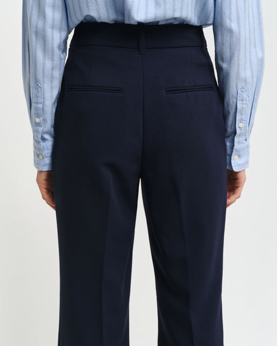 Slim Fit Flared Slacks, Evening Blue