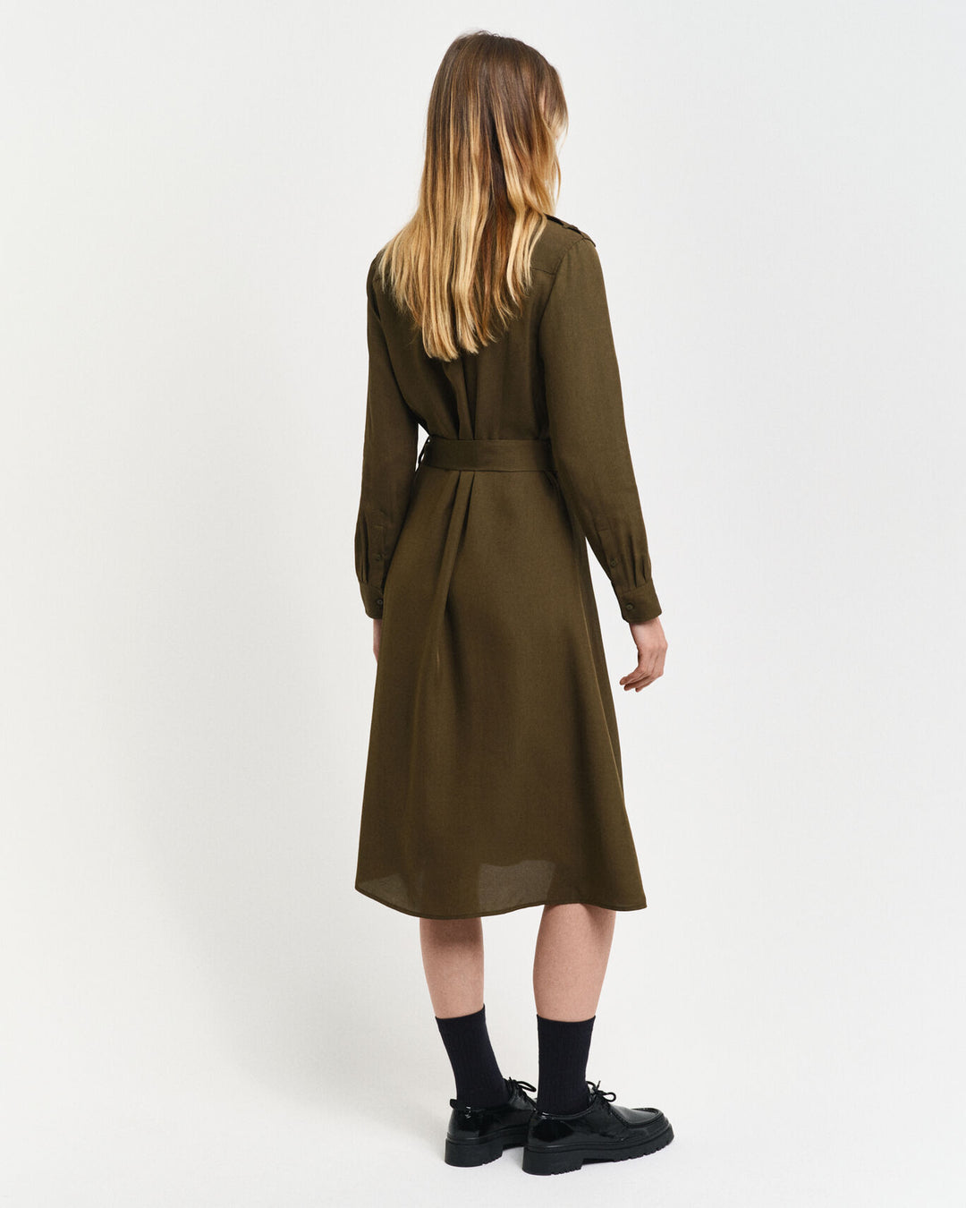 Pocket Shirt Dress, Dark Cactus