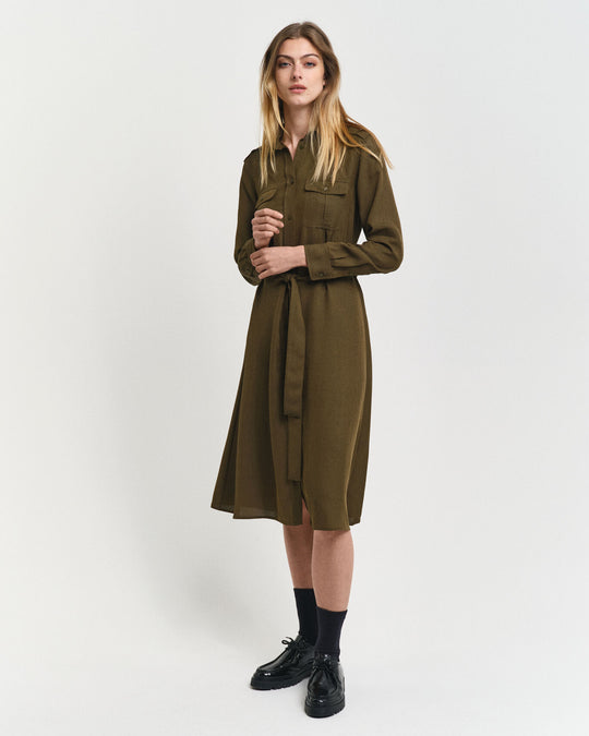 Pocket Shirt Dress, Dark Cactus