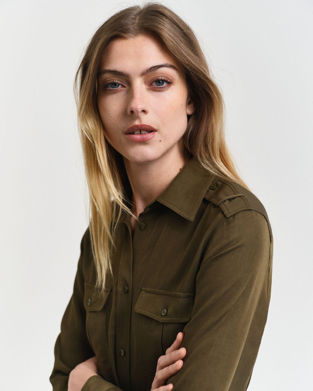 Pocket Shirt Dress, Dark Cactus