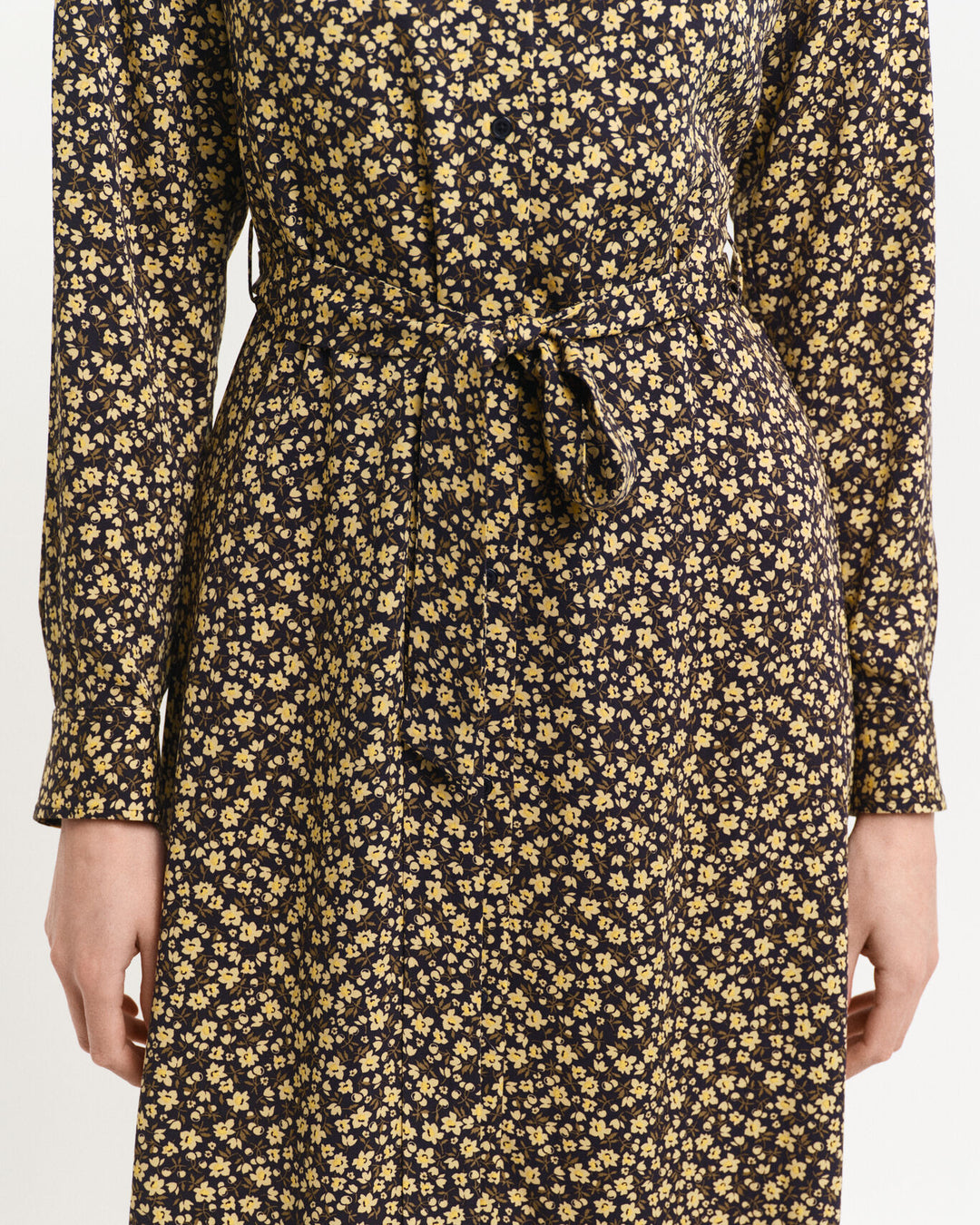 Floral Print Shirt Dress, Evening Blue