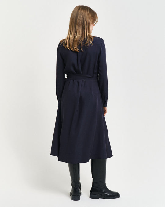 Pocket Shirt Dress, Evening Blue