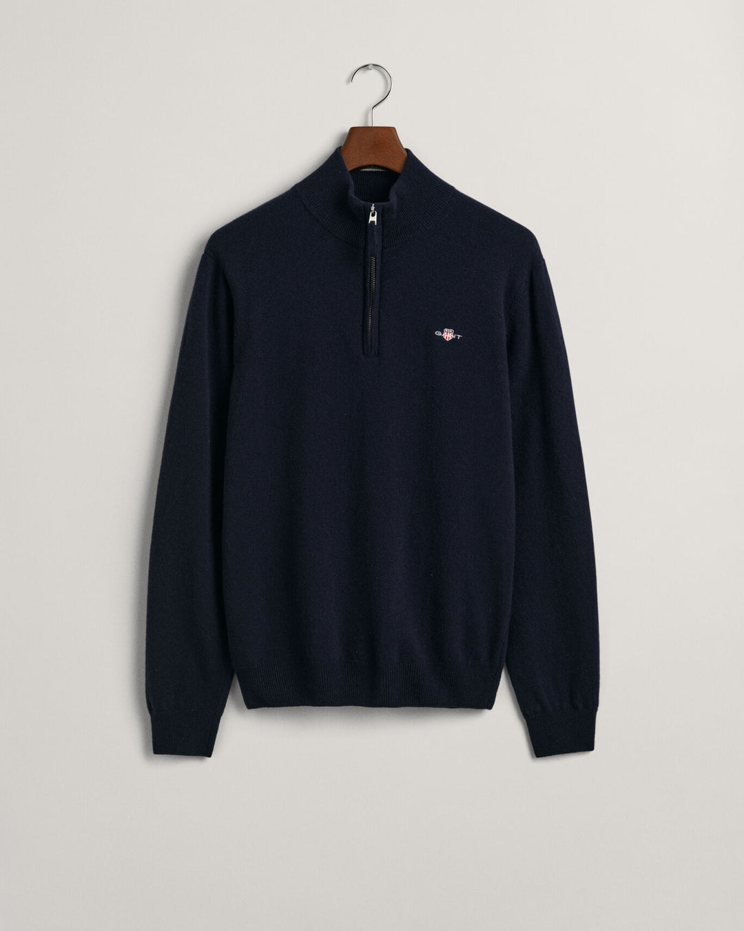 Superfine Lambswool Half-Zip Sweater, Marine