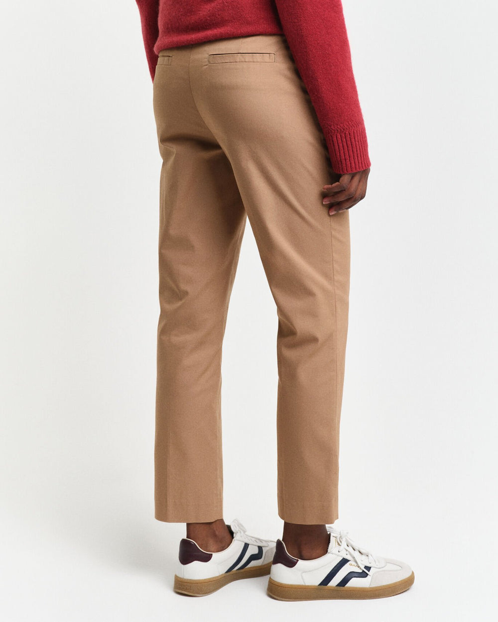 Slim Cigarette Slacks, Warm Khaki