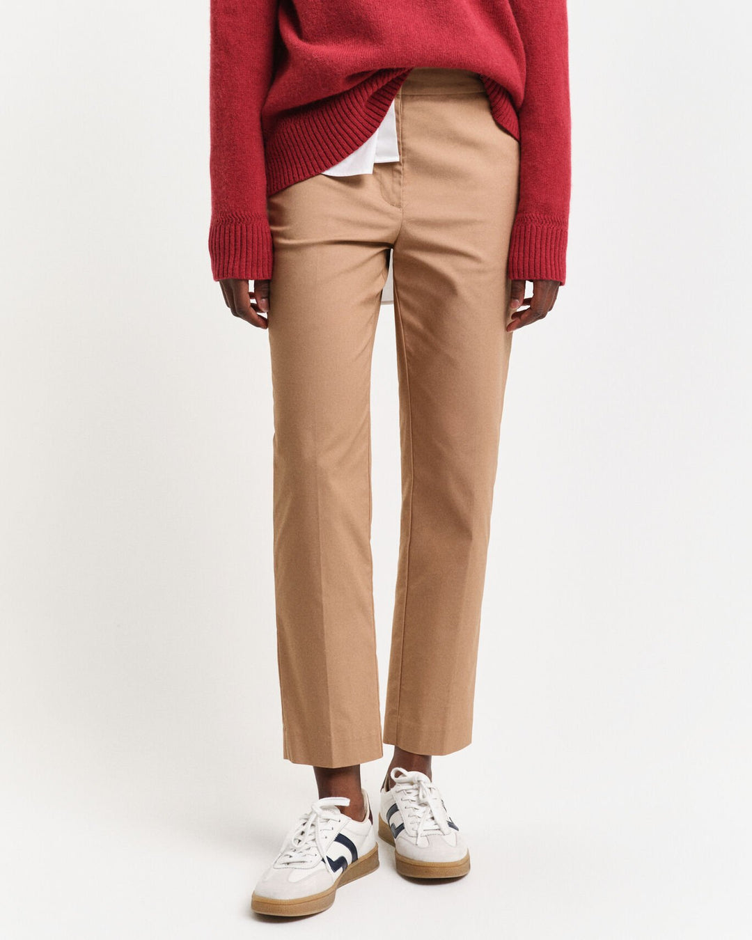 Slim Cigarette Slacks, Warm Khaki