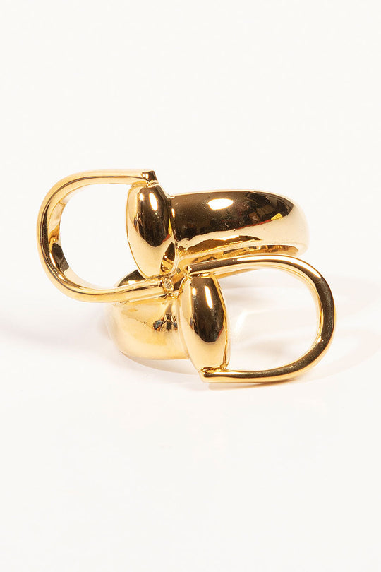 Snaffle Scarf Ring Gold